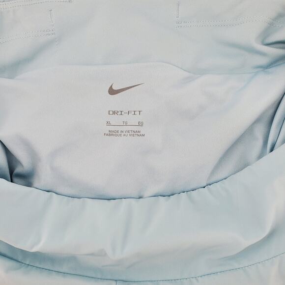 Nike Womens XL Dri Fit High Waisted Brief Lined Light Blue Athletic Shorts‎ New - Picture 3 of 9